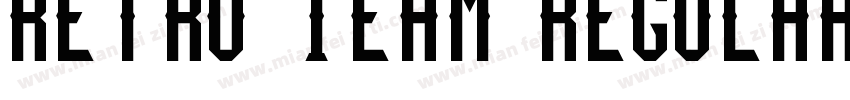 Retro Team Regular字体转换